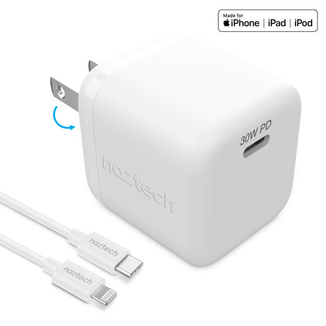 Naztech 30W PD Wall Charger + USB-C to LIGHTNING  Cable 6ft