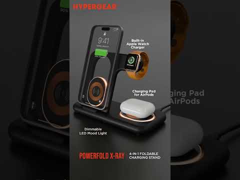 PowerFold X-Ray 4-in-1 Foldable Wireless Charging Stand with 15W Wireless Fast Charge